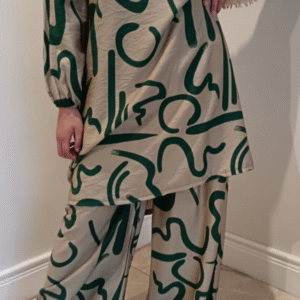 Longer length top and pants set