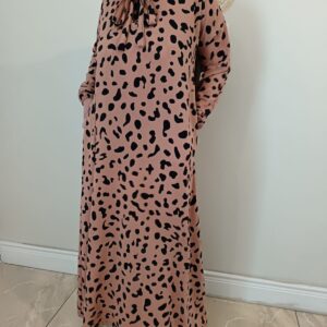 Blush Leopard Kaftan